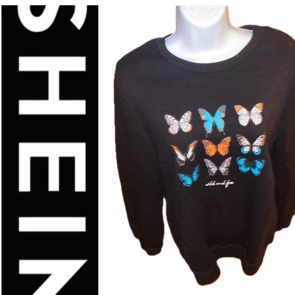 SHEIN Butterfly Sweatshirt 🦋 - Picture 1 of 11